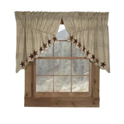 Abilene Star Prairie Gathered Curtains - 72x36