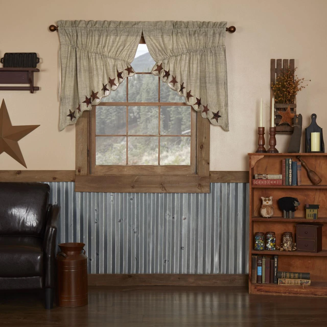 Abilene Star Prairie Gathered Curtains - 72x36 3 Abilene Star Prairie Gathered Curtains - 72x36 - Image 3