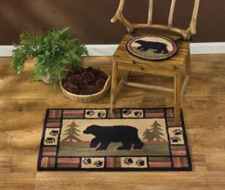 Adirondack Bear Hooked Rug - 2x3