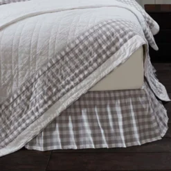 Annie Buffalo Check Bed Skirt - Grey