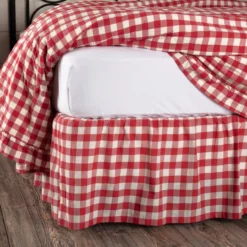 Beautiful Decoration 19 Annie Buffalo Check Bed Skirt - Red
