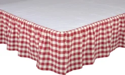 Beautiful Decoration -Beautiful Decoration Annie Buffalo Check Bed Skirt Red 400000568614 image2 66718.1634891884