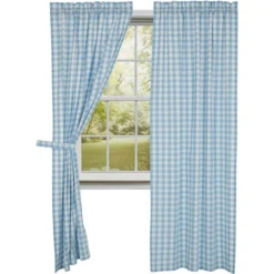 Annie Buffalo Check Blue Panels - 80x84