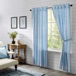Annie Buffalo Check Blue Panels - 80x84 -Beautiful Decoration Annie Buffalo Check Blue Panels 80x84 810055892624 image3 32277.1674724169
