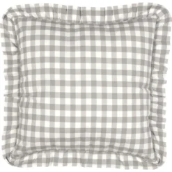 Annie Buffalo Check Grey Pillow Sham - Euro