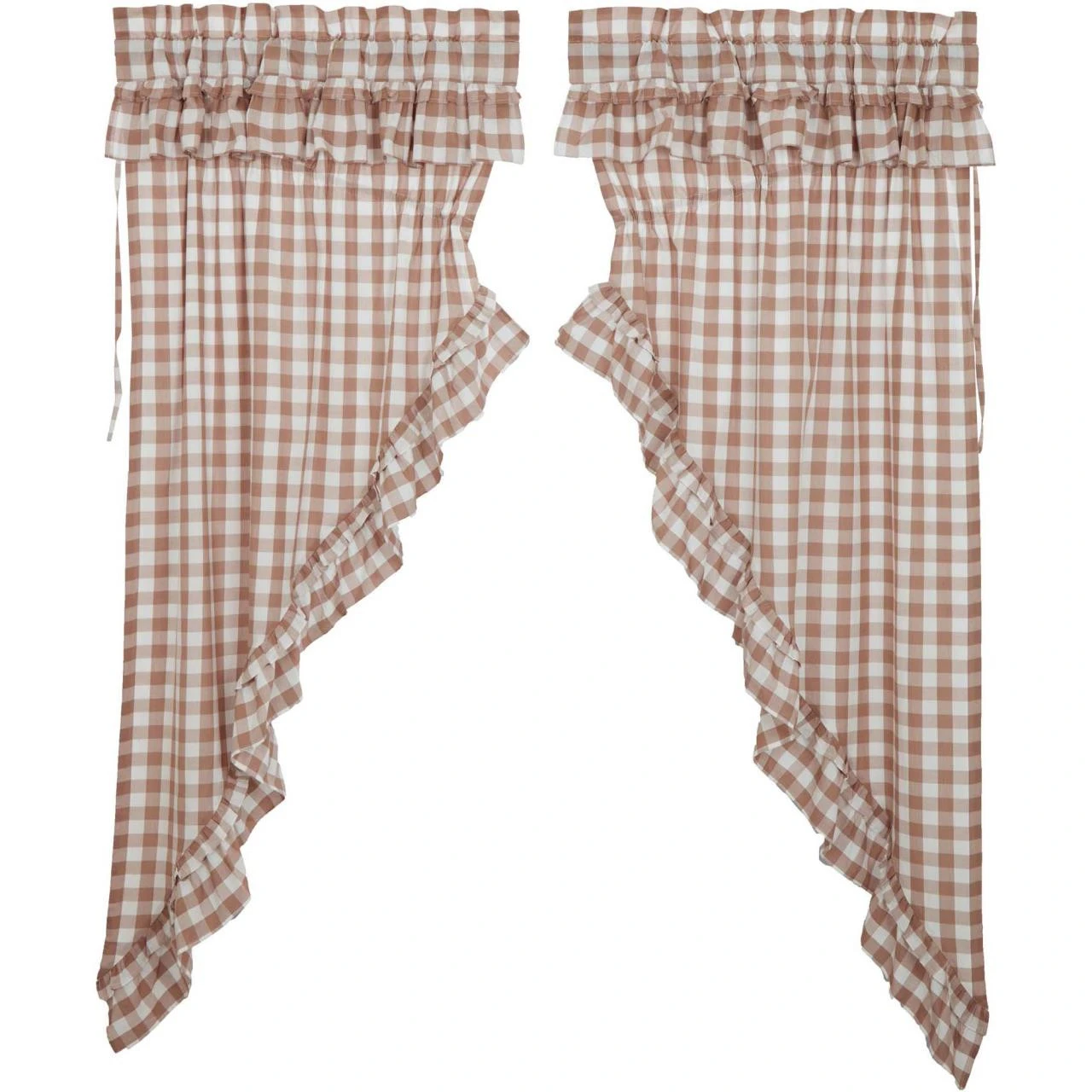 Annie Buffalo Check Portabella Prairie Gathered Curtains - Ruffled 72x63 2 Annie Buffalo Check Portabella Prairie Gathered Curtains - Ruffled 72x63 - Image 2
