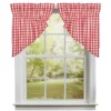 Annie Buffalo Check Red Prairie Gathered Curtains - 72x36