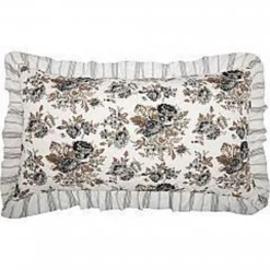 Annie Portabella Floral Ruffled Pillow Sham - King