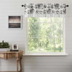 Annie Portabella Floral Ruffled Valance - 60x16 -Beautiful Decoration Annie Portabella Floral Ruffled Valance 60x16 810055893478 image3 93385.1683272354