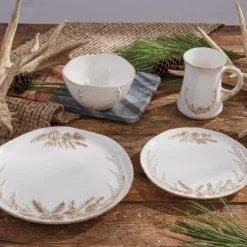Beautiful Decoration -Beautiful Decoration Antler Ceramics Salad Plates Set of 4 762242046085 image2 37830.1693326343