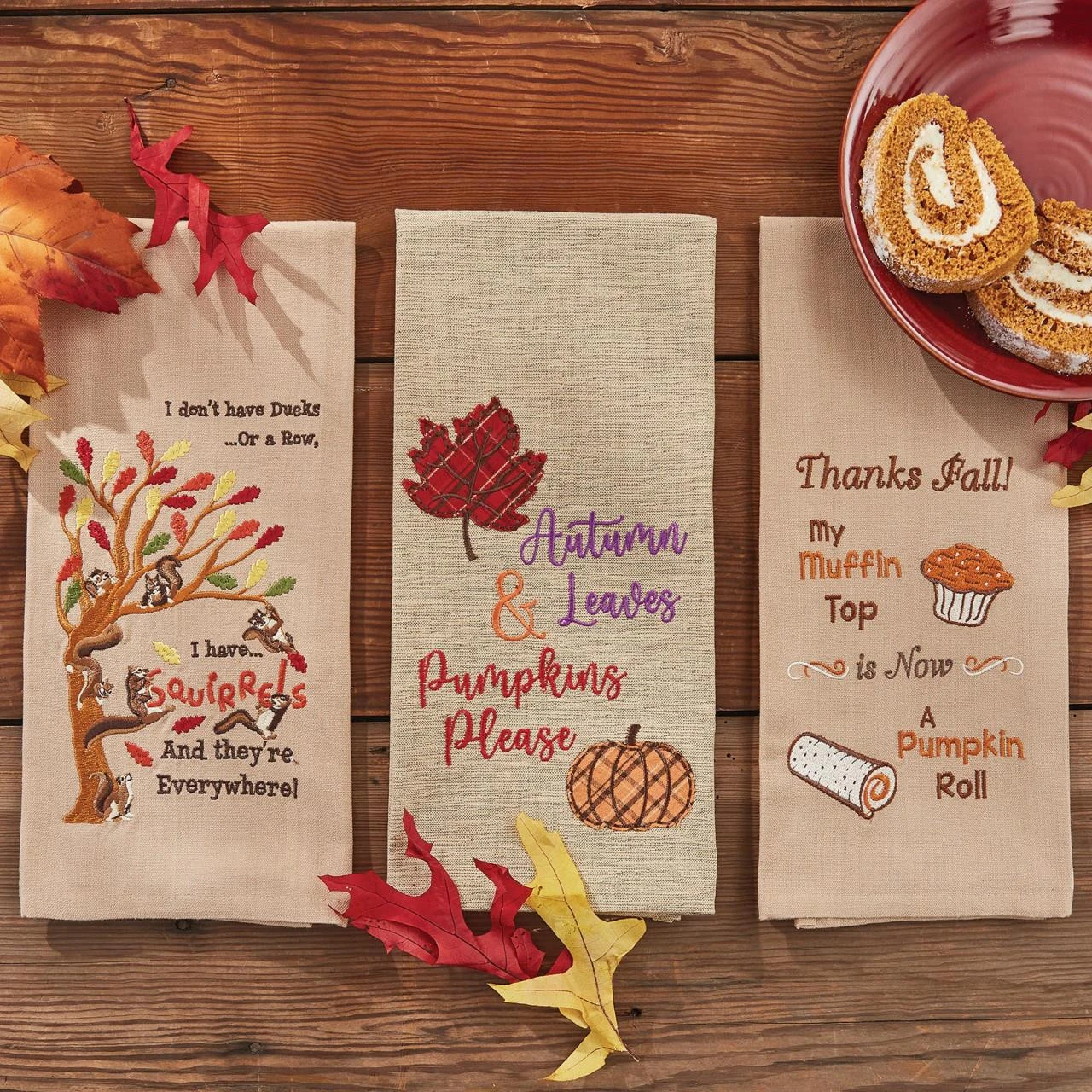 Autumn Leaves Dishtowels - Set Of 2 2 Autumn Leaves Dishtowels - Set Of 2 - Image 2