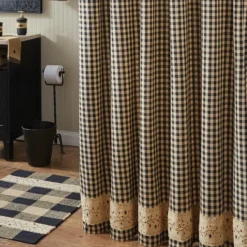 Berry Gingham Shower Curtain