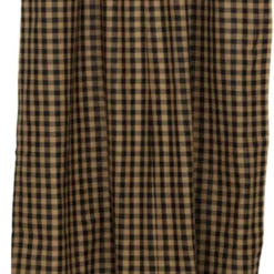 Black Check Prairie Gathered Curtains - Scalloped 72x36 -Beautiful Decoration Black Check Prairie Gathered Curtains Scalloped 72x36 840528110955 image4 17050.1689045416
