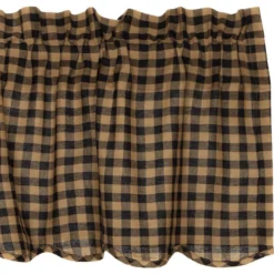 Black Check Valance - 72x16