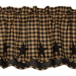 Black Star Valance - Lined Layered 72x16