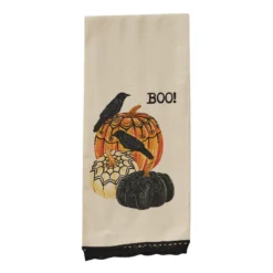 Boo And Pumpkins Dishtowels - Set Of 2