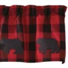 Buffalo Check Bear Applique Valance - 60x14