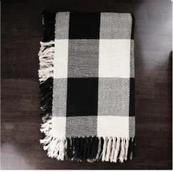 Buffalo Check Black Afghan