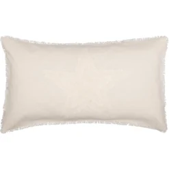 Burlap Antique White Star Sham - King