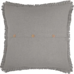 Burlap Dove Grey Fringed Ruffle Pillow Sham - Euro Fabric 6 Burlap Dove Grey Fringed Ruffle Pillow Sham - Euro Fabric -Beautiful Decoration Burlap Dove Grey Fringed Ruffle Pillow Sham Euro Fabric 810055893799 image3 26328.1670963290