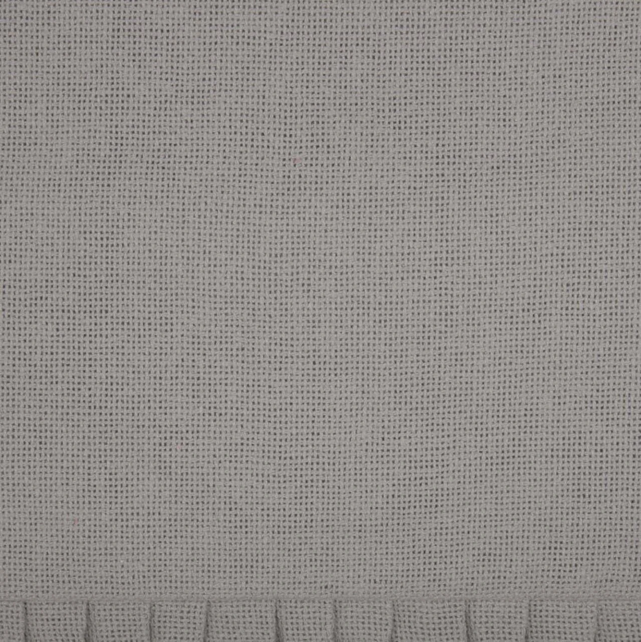 Burlap Dove Grey Fringed Ruffle Pillow Sham - Euro Fabric 4 Burlap Dove Grey Fringed Ruffle Pillow Sham - Euro Fabric - Image 4