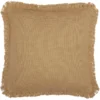 Burlap Natural Fringed Ruffle Pillow - 18x18