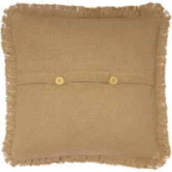 Burlap Natural Fringed Ruffle Pillow - 18x18 -Beautiful Decoration Burlap Natural Fringed Ruffle Pillow 18x18 840528179372 image3 81807.1689081559