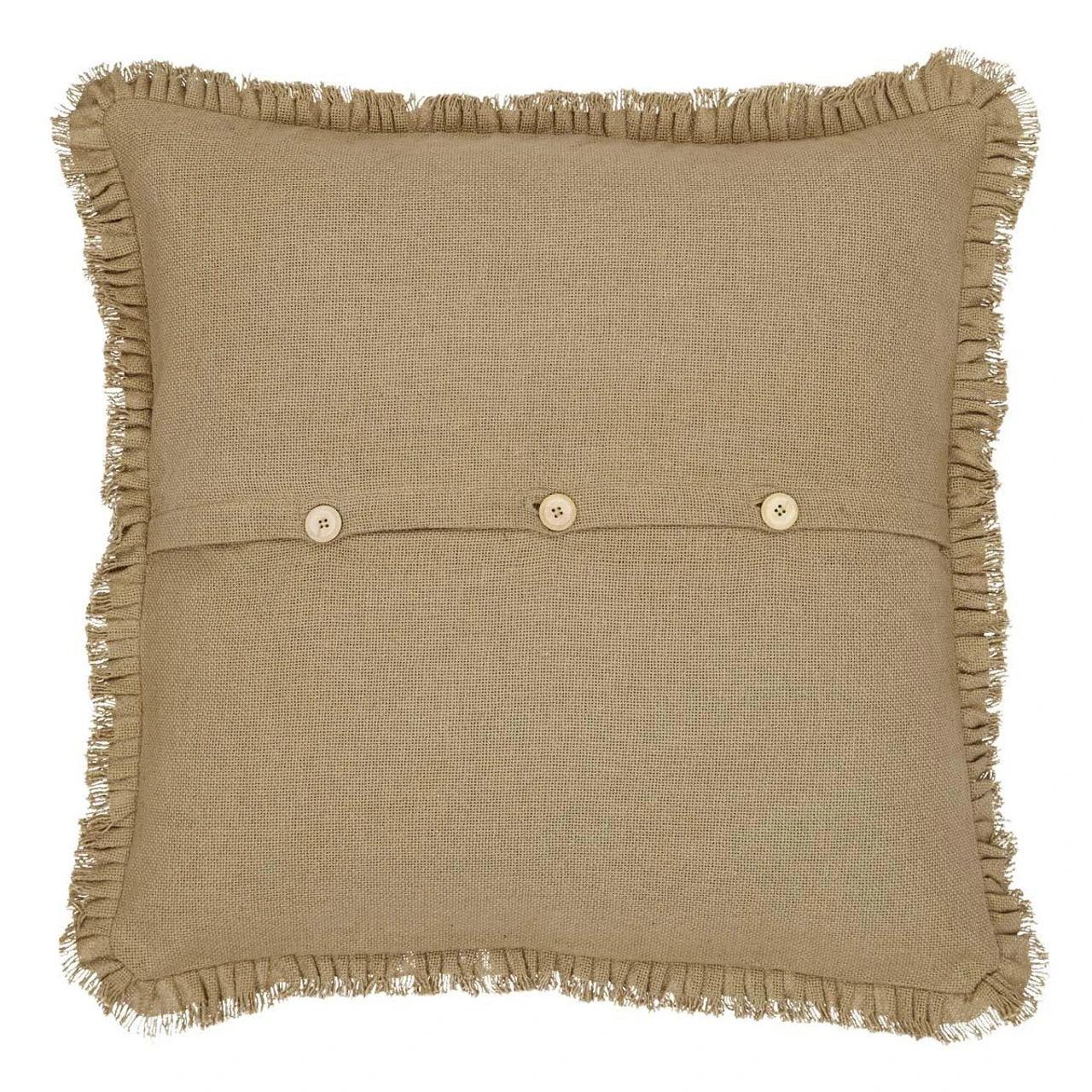 Burlap Natural Fringed Ruffle Pillow Sham - Euro Fabric 3 Burlap Natural Fringed Ruffle Pillow Sham - Euro Fabric - Image 3