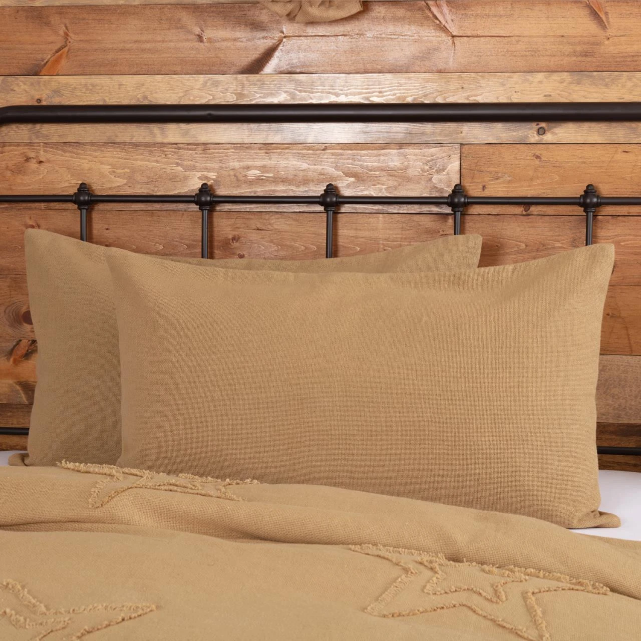Burlap Natural Pillow Sham - King 2 Burlap Natural Pillow Sham - King - Image 2