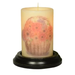 Candle Sleeve - Daisy Flower Basket Vanilla