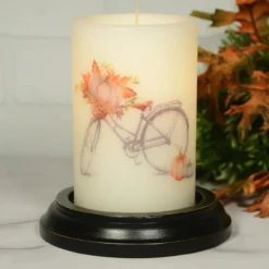 Candle Sleeve - Fall Bicycle -Beautiful Decoration Candle Sleeve Fall Bicycle 844558066114 image3 29817.1692907595