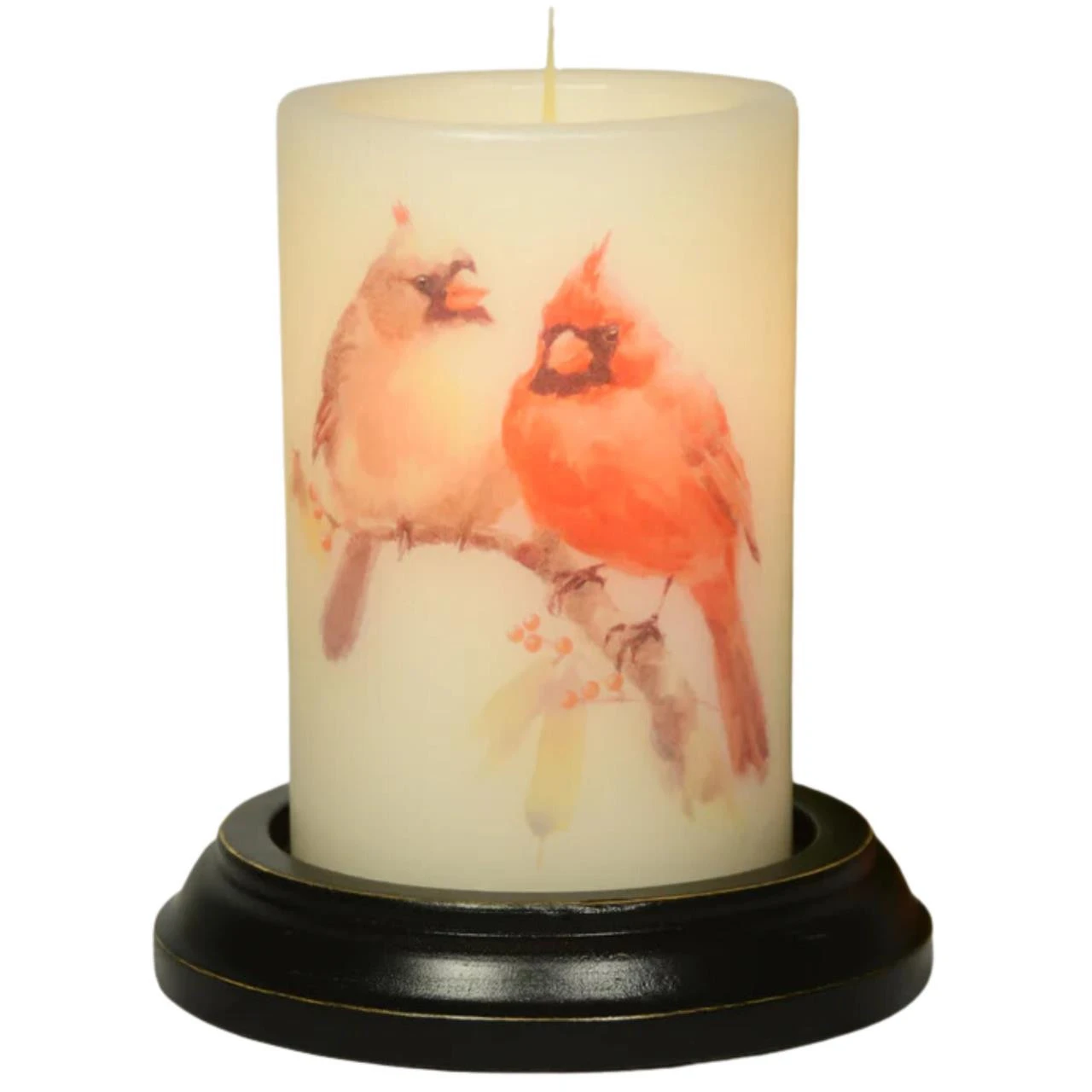 Candle Sleeve - Fall Cardinal Pair Vanilla 1 Candle Sleeve - Fall Cardinal Pair Vanilla