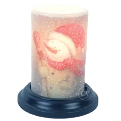 Candle Sleeve - Gray Snowman