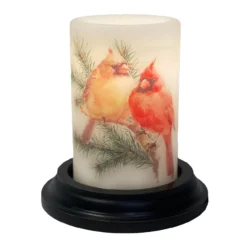 Candle Sleeve - Pine Cardinal Pair