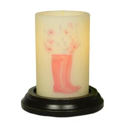 Candle Sleeve - Pink Cottage Boots Vanilla