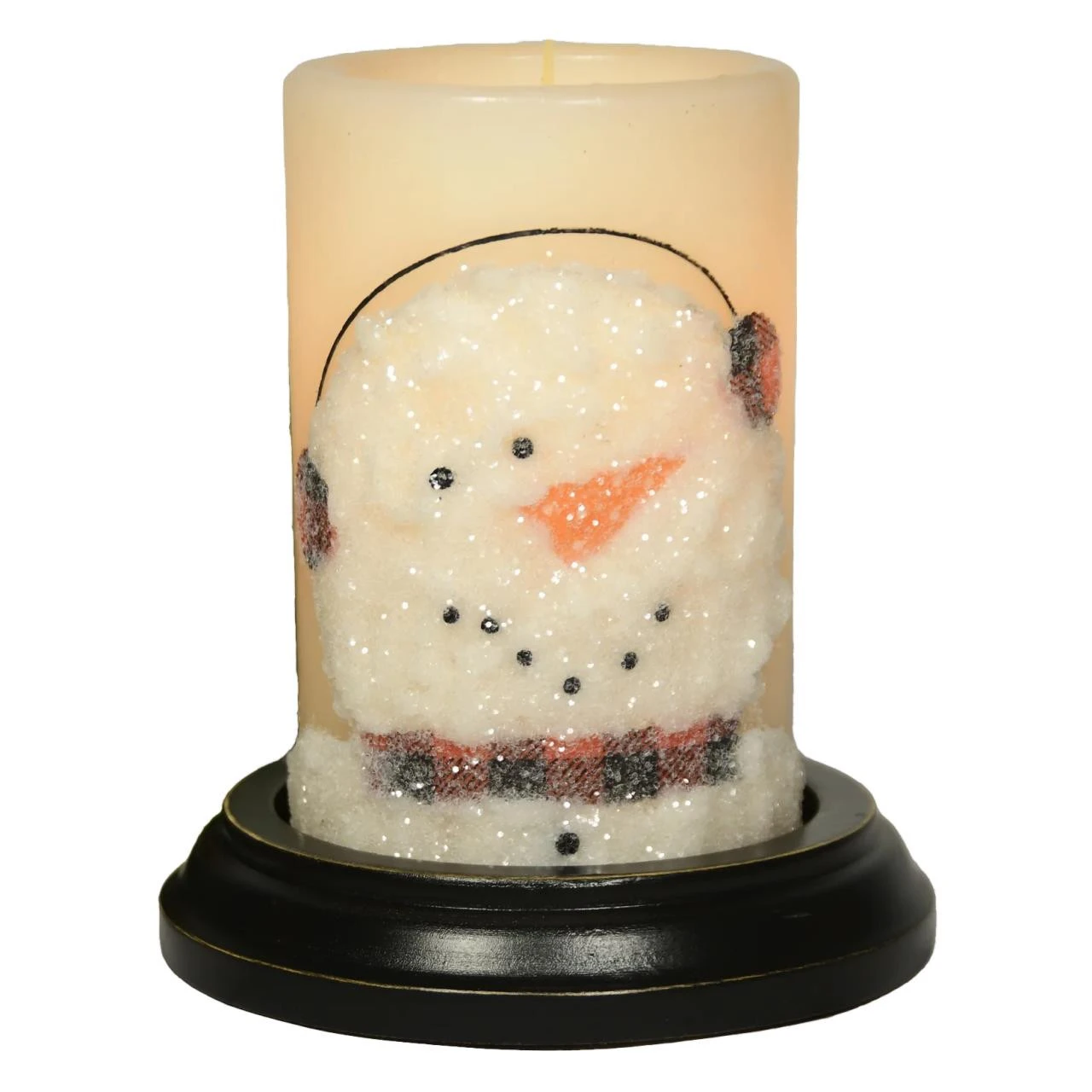 Candle Sleeve - Snowman With Earmuffs 1 Candle Sleeve - Snowman With Earmuffs