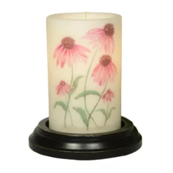 Candle Sleeve - Watercolor Cone Flower Vanilla