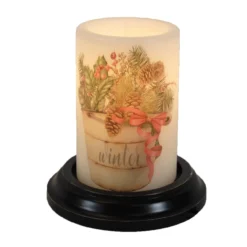 Candle Sleeve - Winter Bucket Greens
