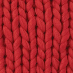 Chunky Knit Pillow - Red 18" -Beautiful Decoration Chunky Knit Pillow Red 18 762242035942 image3 97712.1670959286