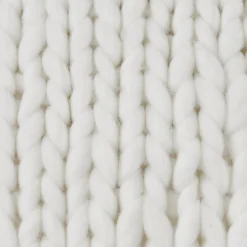 Chunky Knit Pillow - White 18" 5 Chunky Knit Pillow - White 18" -Beautiful Decoration Chunky Knit Pillow White 18 762242035966 image3 17381.1667560274