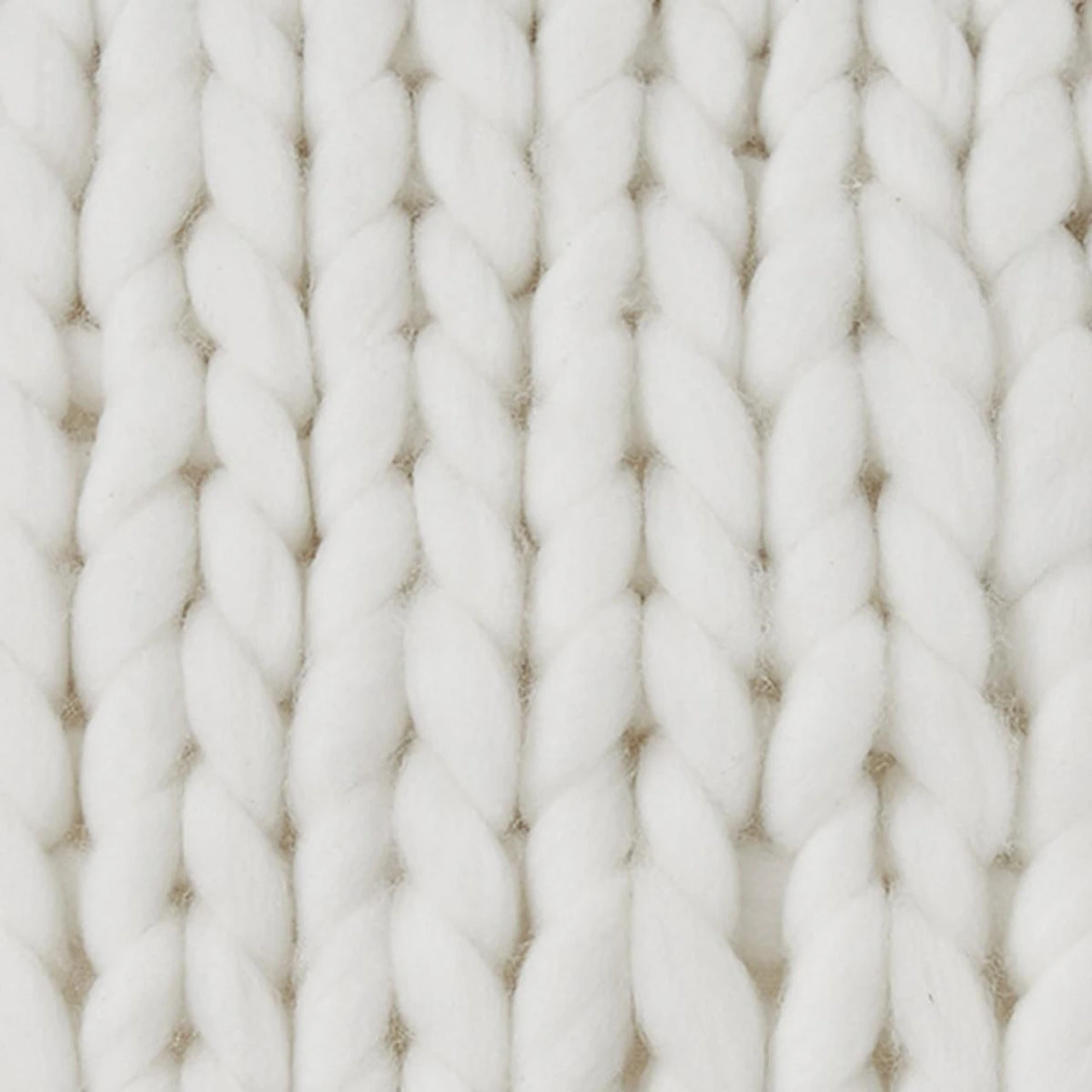 Chunky Knit Pillow - White 18" 3 Chunky Knit Pillow - White 18" - Image 3