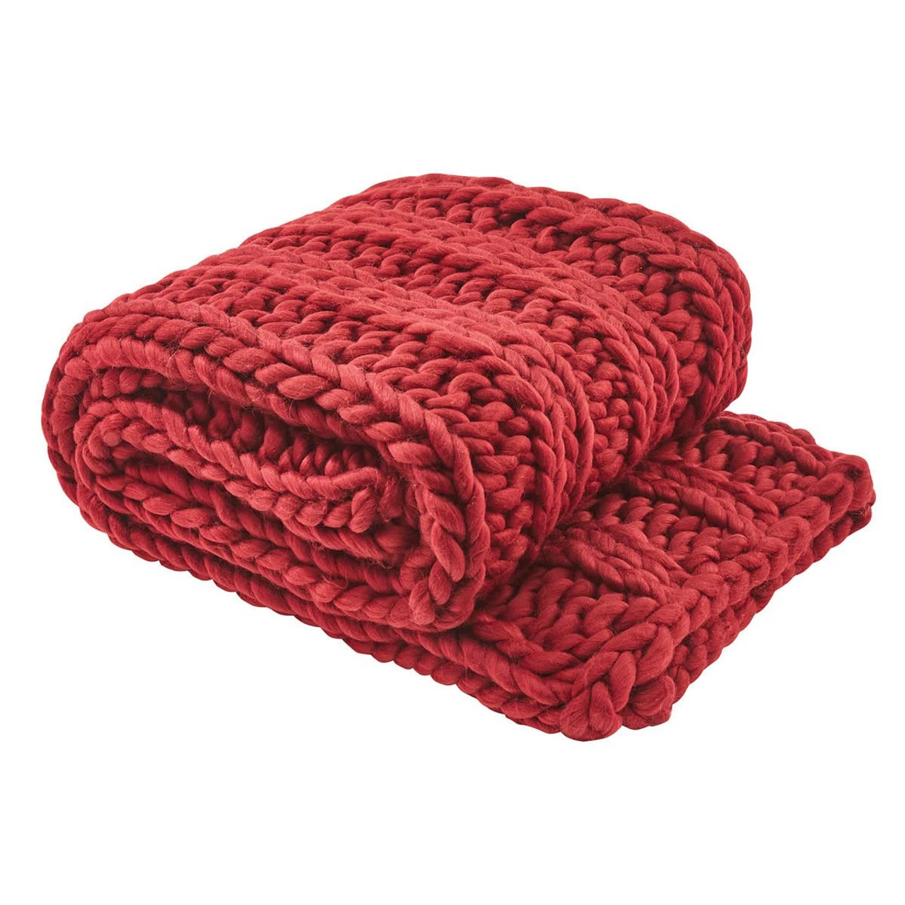 Chunky Ribbed Throw - Garnet 1 Chunky Ribbed Throw - Garnet