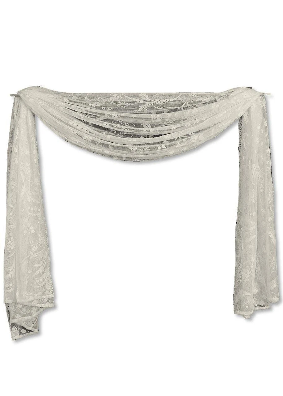 Coventry Lace Ivory Scarf - 45x126 1 Coventry Lace Ivory Scarf - 45x126