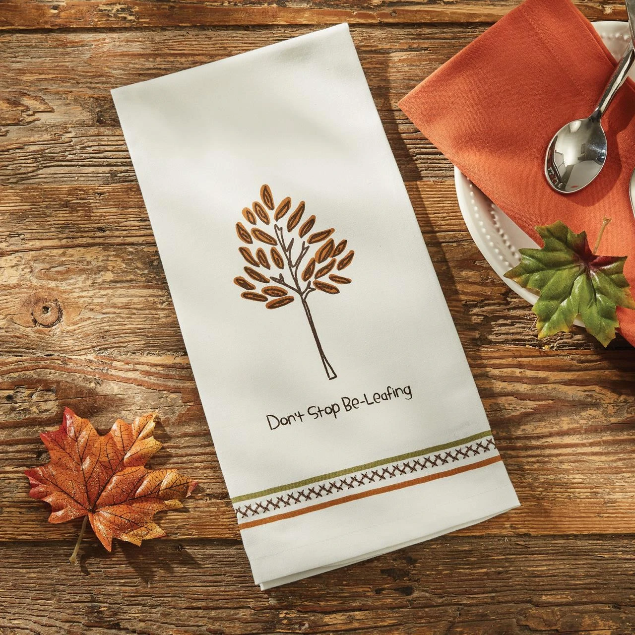 Don't Stop Be-Leafing Decorative Dishtowels - Set Of 2 2 Don't Stop Be-Leafing Decorative Dishtowels - Set Of 2 - Image 2