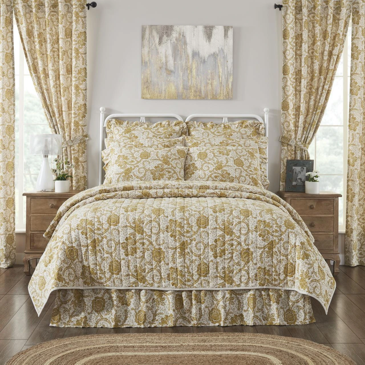 Dorset Gold Floral Quilt 1 Dorset Gold Floral Quilt