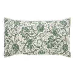 Dorset Green Floral Pillow Sham - King
