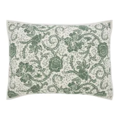 Dorset Green Floral Pillow Sham - Standard