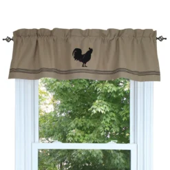Farmhouse Rooster Oat Valance - 60x15.5 -Beautiful Decoration Farmhouse Rooster Oat Valance 60x15 5 648558019466 image3 09235.1683565258