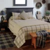 Fieldstone Plaid Queen Bedspread - Black 94x108