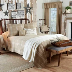 Fieldstone Plaid Queen Bedspread - Cream 94x108 -Beautiful Decoration Fieldstone Plaid Queen Bedspread Cream 94x108 762242432703 image3 69175.1689053077